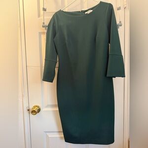 Calvin Klein Dark Green Long Sleeve Dress